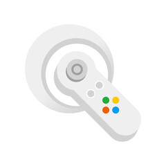 シンプルなイラスト_白いVRコントローラー,ゲームコントローラー