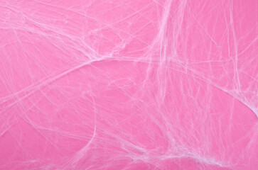 Cobweb on Pink Background, Abstract Texture, Halloween Design, Spider Web Texture