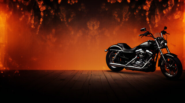 biketoberfest theme Party Background with empty copy space. Generative AI.