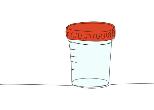 red cap container single line drawing clip art preview