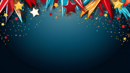 Superhero theme Party Background with empty copy space. Generative AI.