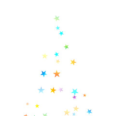 Rainbow Festive Confetti. Carnival Star Falling.