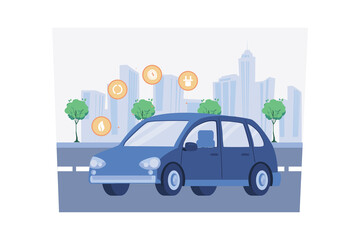 Man riding electronic vehicle and giving a review