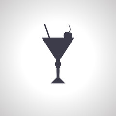 Cocktail icon, alcohol cocktail icon.