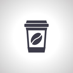 coffee icon. take away coffee in a disposable cup icon.