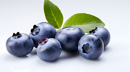 Blueberry on white background