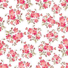 Pink floral seamless pattern backgrounds
