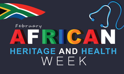 African heritage and health week. background, banner, card, poster, template. Vector illustration.