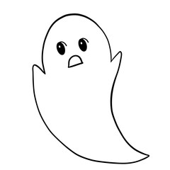 Cute halloween ghost vector
