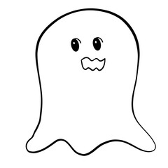 Cute halloween ghost vector