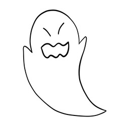 Cute halloween ghost vector