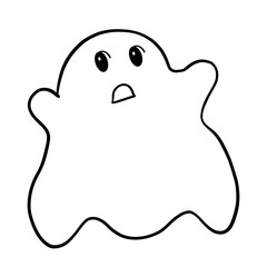 Cute halloween ghost vector