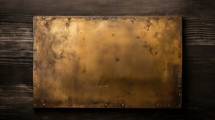 Texture of old metal brass plate 