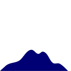 Blue Dark Mountain Sillhouette