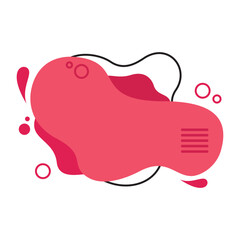 modern abstract vector banner flat design element. in red and eps 10 format.