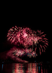 Fireworks Over The Water As Part Of The British Firework Championships Viewd From Queen Anne's Battery, Plymouth