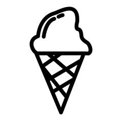 Fototapeta na wymiar ice cream icon line style vector