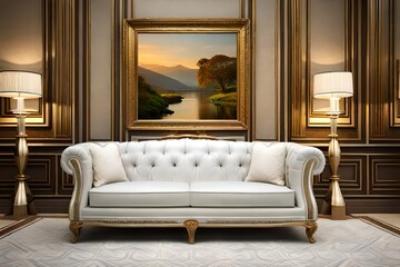 shot of elegant sofa in lounge