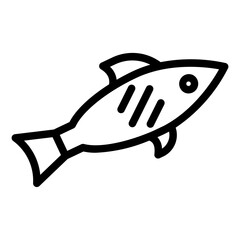 fish icon line style vector