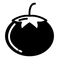 tomato icon solid style vector