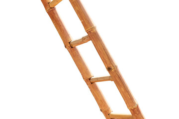 Ladder on white background with copy space. Aim and goal concept.