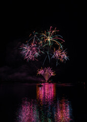 Fireworks Over The Water As Part Of The British Firework Championships Viewd From Queen Anne's Battery, Plymouth