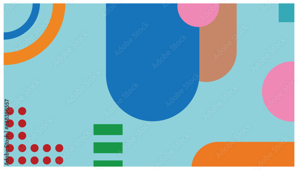 Poster abstract background with geometric shapes and dots. abstract background with geometric shapes in ret