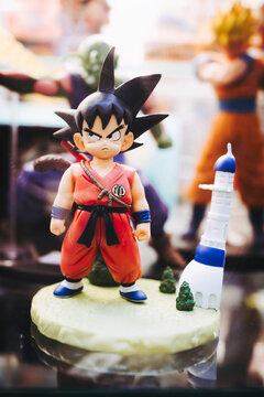 Jonquera, Espagne, 20 Juin 2023 - Figurine D'un Personnage De Manga Japonais Ninja SangoKu Dans DragonBall Z