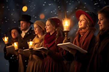 Fototapeta na wymiar Harmonious Christmas Carols: Heartwarming Melodies