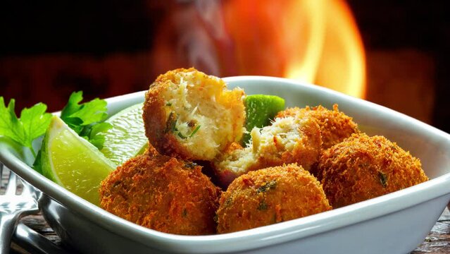 Fried ball of cod