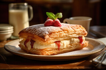 French pastries, in a charming patisserie. 