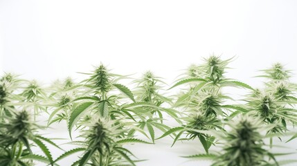 Fototapeta premium Cannabis Plants, Growing Marijuana, Close-ups of Cannabis Trees and Growth, Cannabis Buds, PNG, Photo,