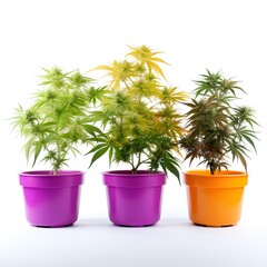 Obraz premium Cannabis Plants, Growing Marijuana, Close-ups of Cannabis Trees and Growth, Cannabis Buds, PNG, Photo,