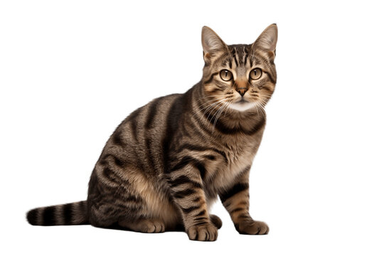 Tabby Isolated on Transparent Background - Generative AI