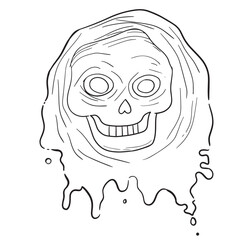 Halloween skull illustration