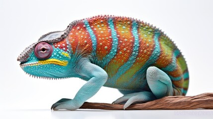 Chameleon photo realistic illustration - Generative AI.