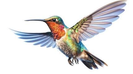 Humingbird photo realistic illustration - Generative AI.