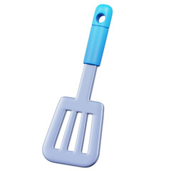Kitchen Tools Spatula 3D icon Isolate Transparent Background, 3D Rendering illustration