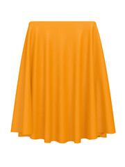Orange fabric covering a cube or rectangular shape. Can be used as a stand for product display, draped table. Png clipart isolated cut out on transparent background