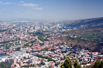 Fototapeta na wymiar panorama of the Tbilisi