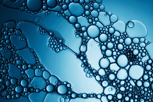 air bubbles in soap under microscope