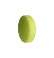 One light green pill isolated on white