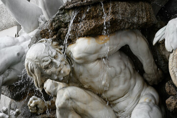 Fountain at the entrance to the Hofburg Palace (detail), Vienna, Austria
