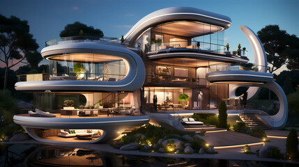 Futuristic Smart Villa