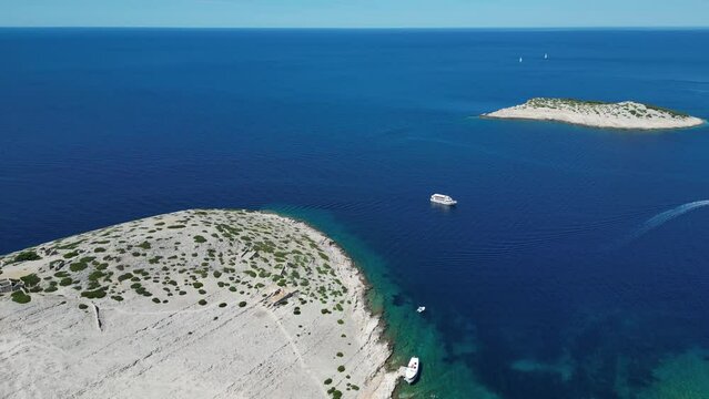 croatia kornati islands aerial view panorama