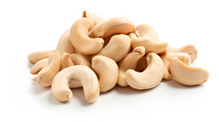 Cashew on white background