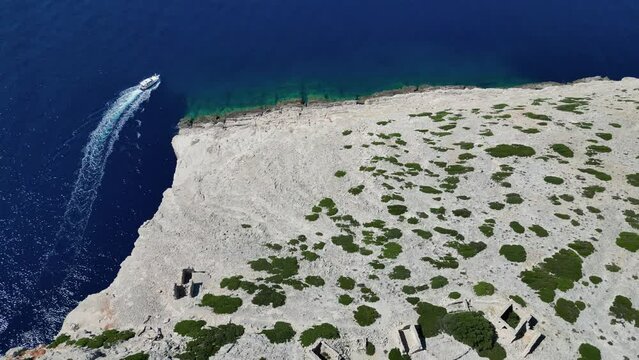 croatia kornati islands aerial view panorama