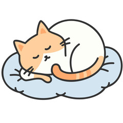 Obraz premium cute cat doodle