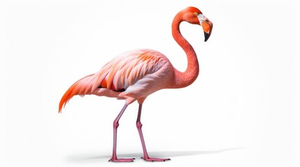 Elegantly flamingo photo realistic illustration - Generative AI.