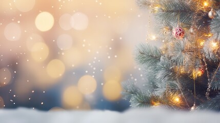 Obraz na płótnie Canvas Festive Blurred Christmas Delight